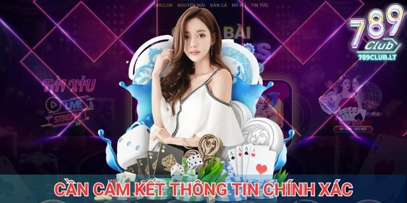 Cần cam kết thông tin chính xác khi cá cược