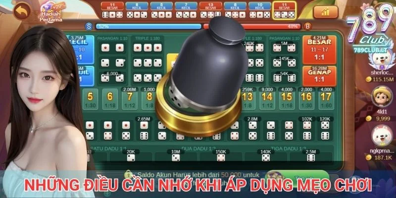 Những điều cần nhớ khi áp dụng mẹo chơi xóc đĩa